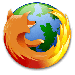 recreated Firefox logo, modified with green-coloured land instead of dark blue