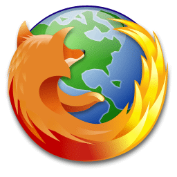 recreated Firefox logo, modified with a different planet which looks more like Earth