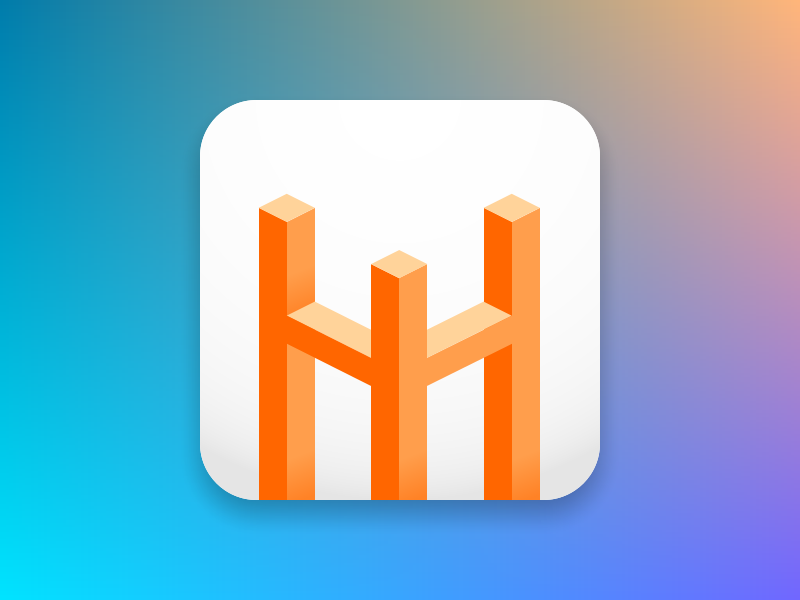 HackerWeb logo, inspired by Monument Valley game