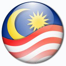 Malaysia flag logo, wrapped up into a glassy ball