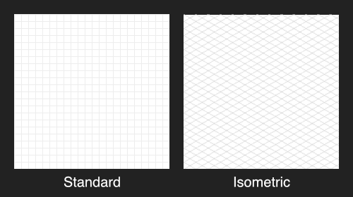 Standard and isometric grids