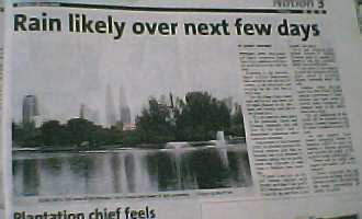 article by Audrey Edwards titled 'Rain likely over next few days' of The Star newspaper