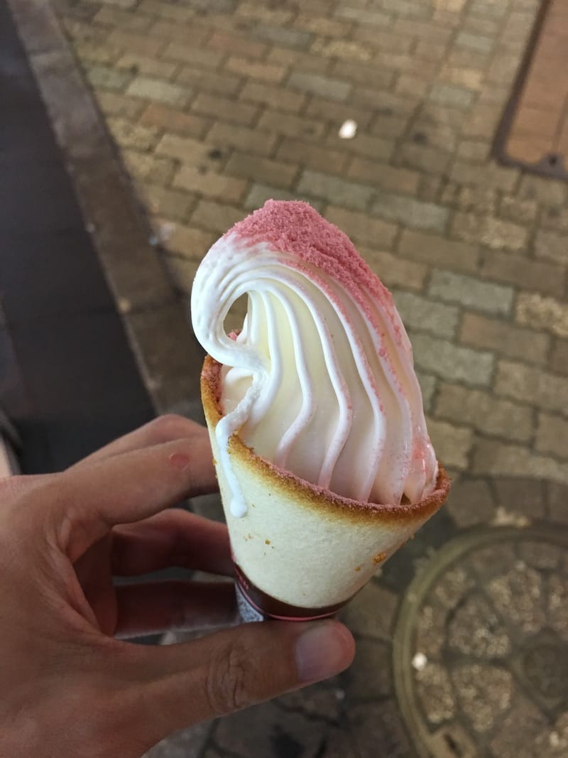 Cremia ice cream, bought from somewhere in Shibuya, Tokyo