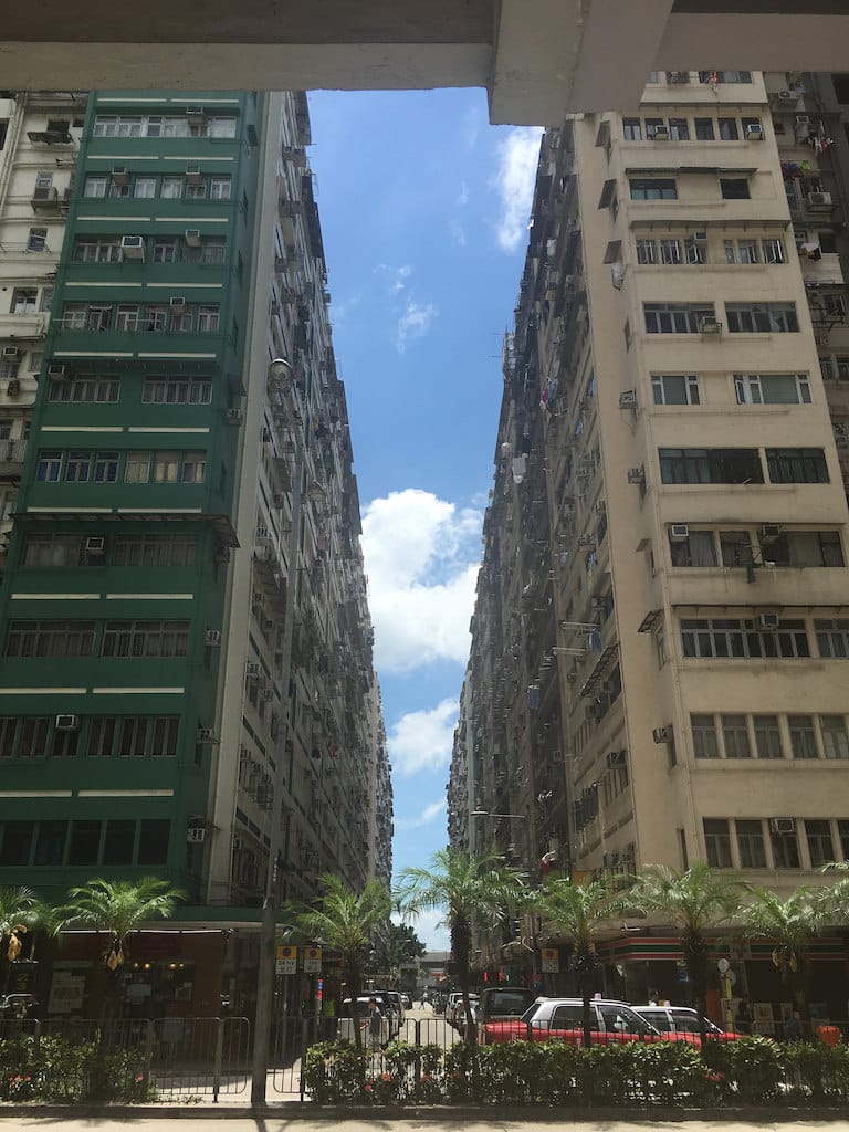 Buildings and the sky in Hong Kong
