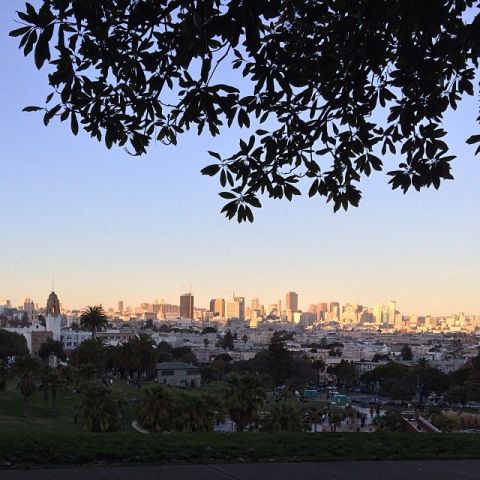 View of San Francisco from Dolores Park