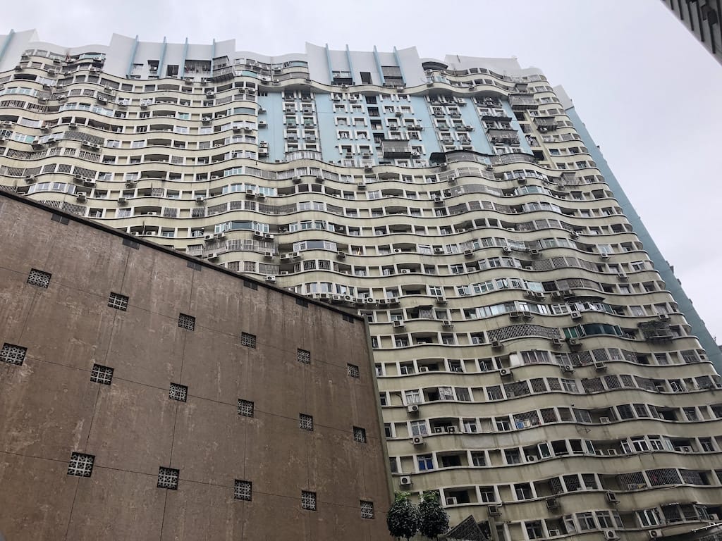 Wavy buildings in Macau