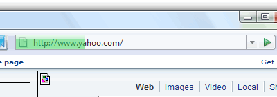 Vista-styled or Safari-styled Firefox location bar, which doubles as a loading bar, installed with the 'Fission' extension