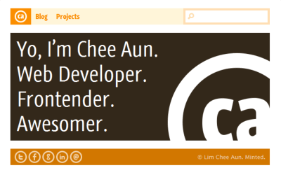 cheeaun home page, fourth redesign