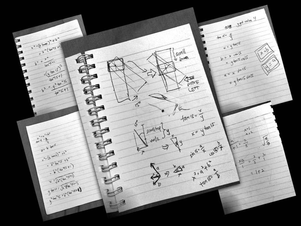 Photos of my sketches and math