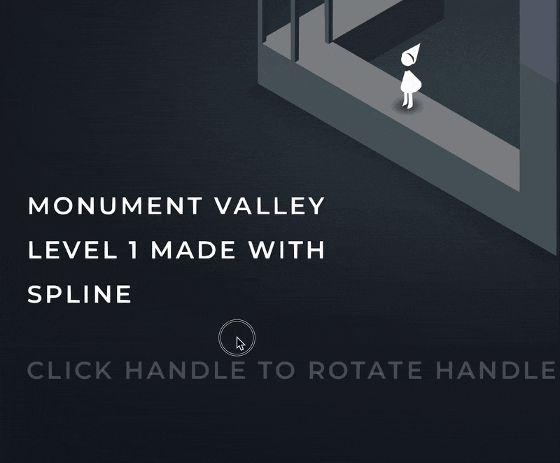 Monument Valley level 1, in 3D, rotatable
