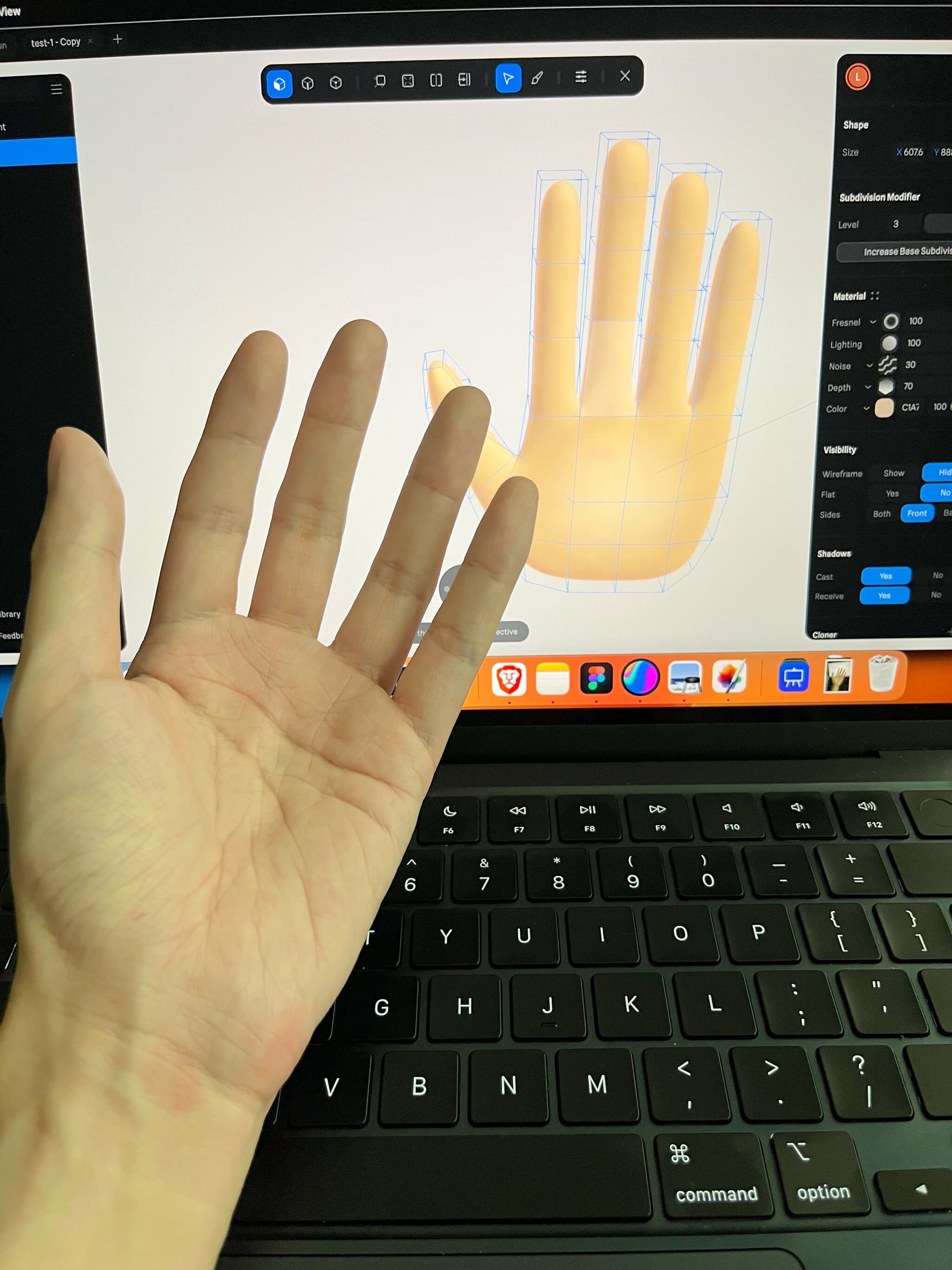 My hand in 3D