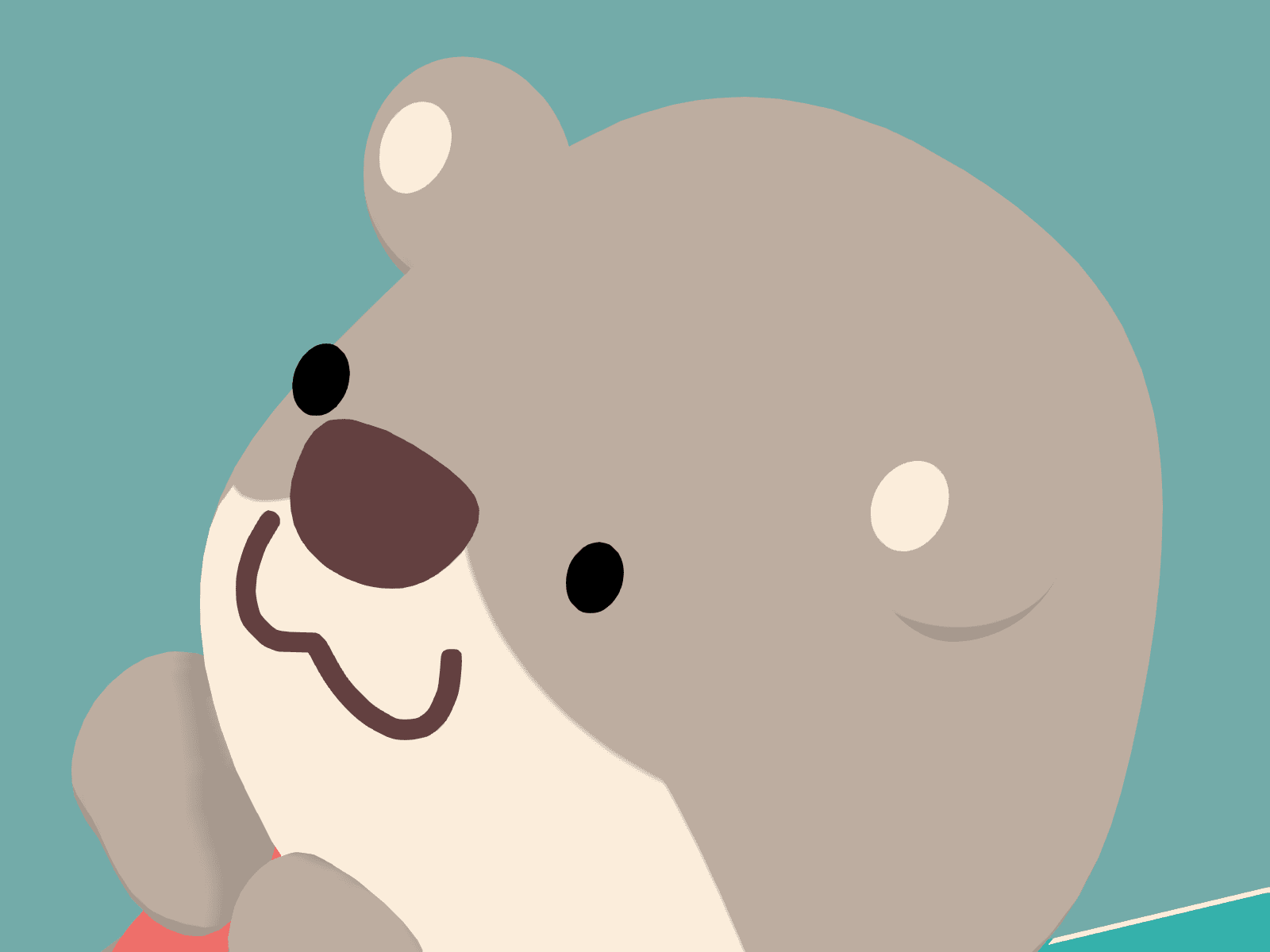 Otter's face in 3D, again