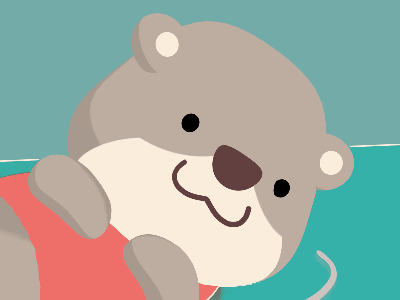 Otter's face in 3D