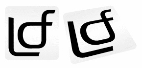 two figures, one is the flat 'Lcf', the other is the moulded 'Lcf' with slightly altered perspective grid