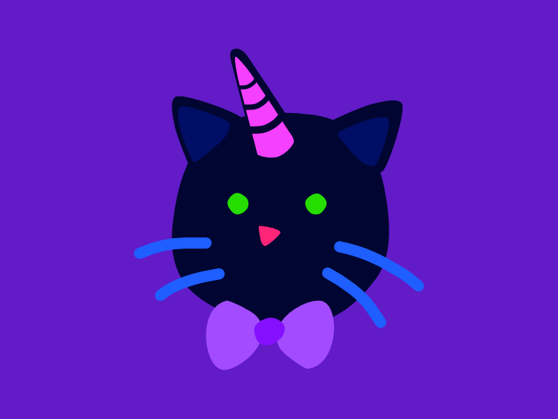 Unicat, mascot for Super Silly Hackathon