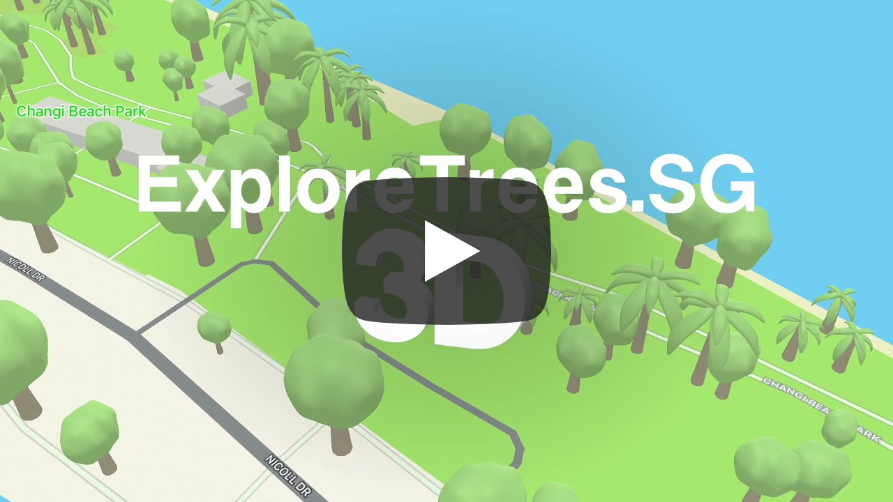 Flying-drone-like shots on ExploreTrees.SG 3D