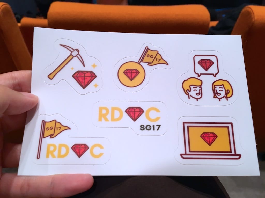 RedDotRubyConf kiss-cut stickers