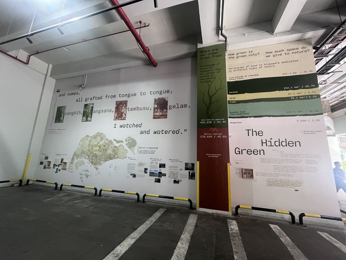 The Hidden Green infographic at Singapore Art Museum