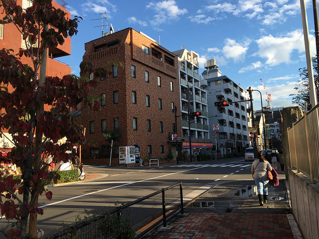 The buildings and roads in Shinagawa-ku, Tokyo
