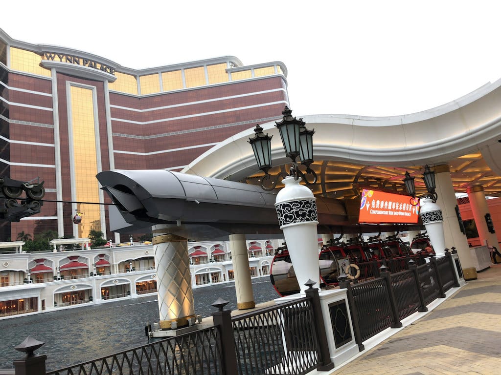 Cable car entrance at Wynn Palace Cotai in Macau