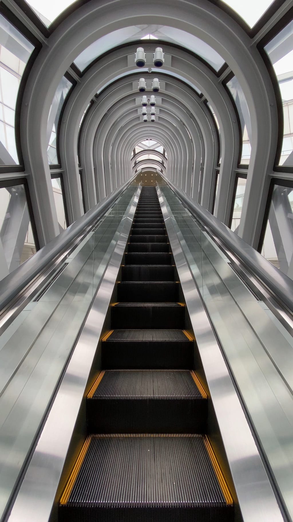 Escalator at Kuchu Teien Observatory at the top of Umeda Sky Building