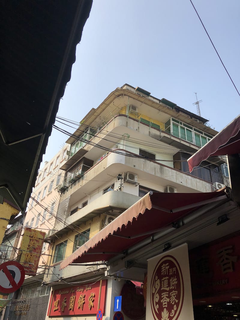 Random buildings with blue sky in Macau