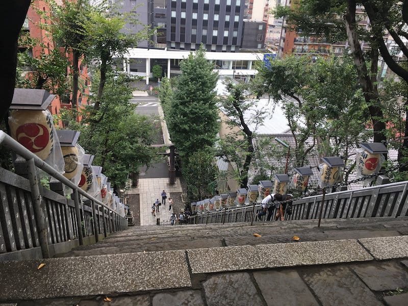stairs at Atago Shrine in Tokyo