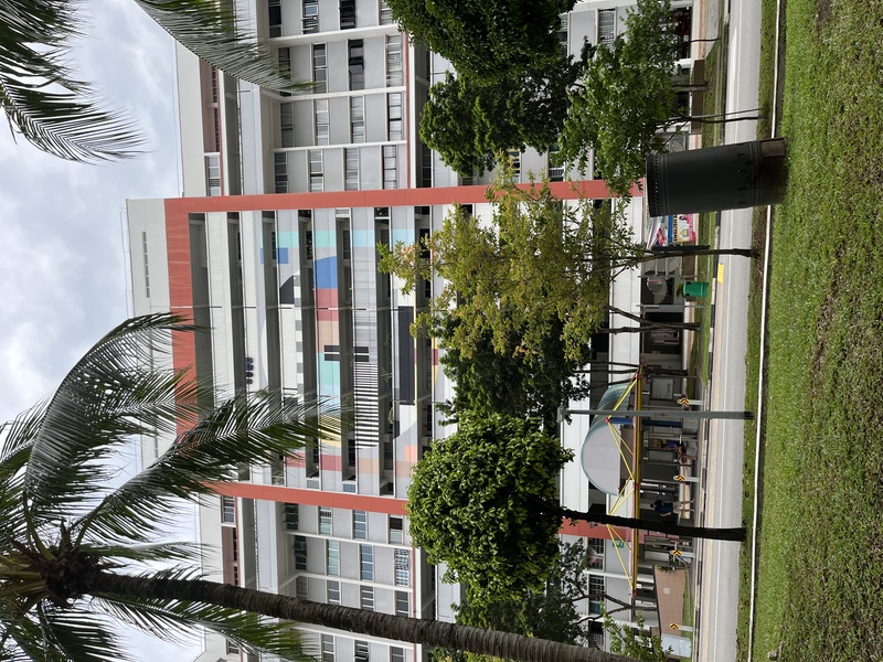 TV test pattern on HDB, Singapore