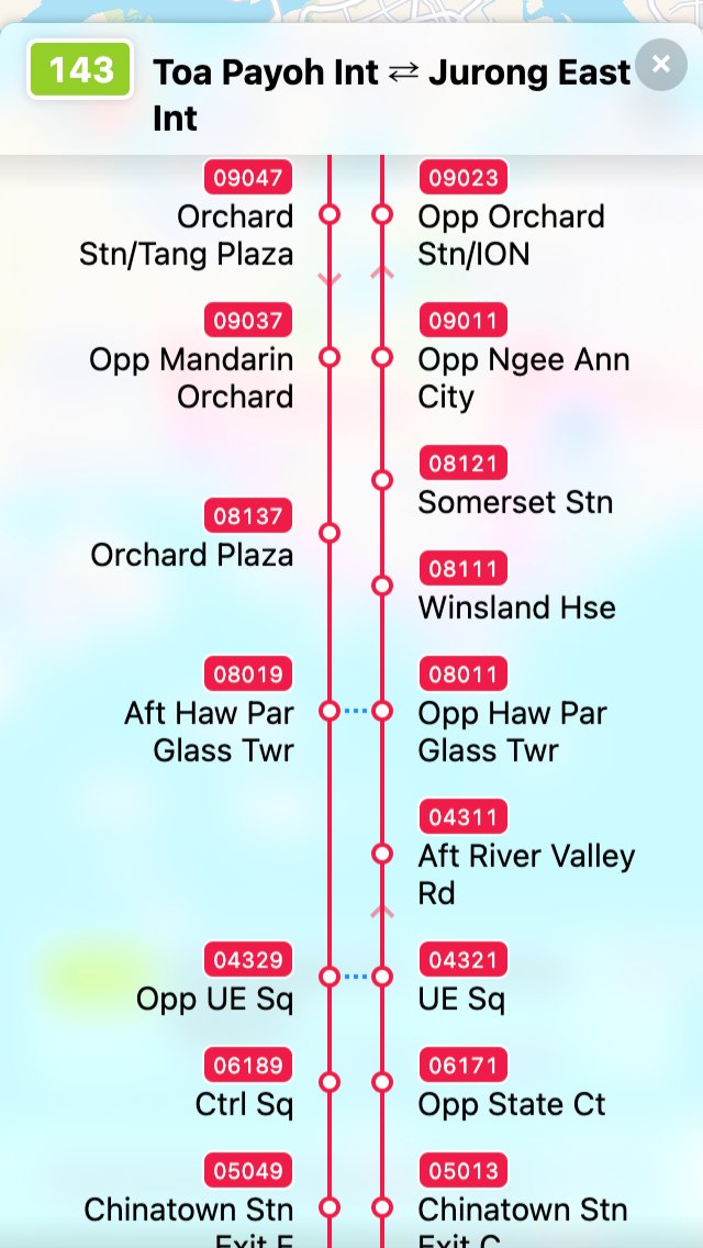 Bus service route diagram, third iteration #3