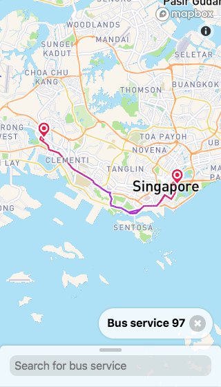 Next-gen BusRouter SG, route line experiment, for bus service 97