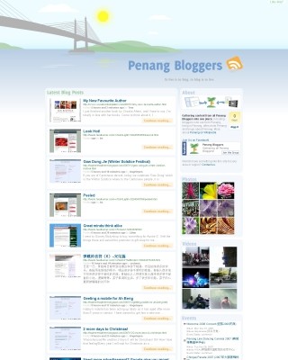 Penang Bloggers web site, with a new design